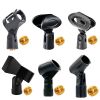 5 Core Combo Pack of Microphone Clips for all Handheld Transmitters/Universal Adjustable Mic Clips with 5/8" Male to 3/8" Female Screw Adapter Suitabl