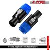 5 Core Speakon to 1/4 inch Adapter/Upgraded 1/4" Female to Male Connectors/ 4 Pole Locking SpeakON Cable Mount Connector/Speak-On Connectors Speaker/A