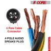 5 Core Speakon to 1/4 inch Adapter/Upgraded 1/4" Female to Male Connectors/ 4 Pole Locking SpeakON Cable Mount Connector/Speak-On Connectors Speaker/A