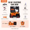 VEVOR Electric Car Jack, 5 Ton/11023 LBS Hydraulic Car Jack, Portable Car Jack Lifting with Built-in Inflatable Pump and LED Light, Car Jack for SUV M