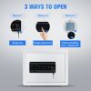 1.2 Cub Safe Box, 3 opening methods Safe for Money Valuables, White