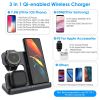 3 In 1 Fast Wireless Charger for Qi-enabled Phones Earphones Watches Wireless Charging Station