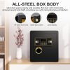 1.6 Cub Safe Box, 3 opening methods LCD display Safe for Money Valuables Black