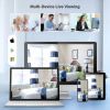 Jennov Mini 2K 3MP WiFi Smart Home Outdoor Security Camera Motion Detection Wireless 2 Way Audio Waterproof Color Night Vision Intelligent Alarm Wall
