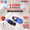 5 Core Speakon to 1/4 inch Adapter/Upgraded 1/4" Female to Male Connectors/ 4 Pole Locking SpeakON Cable Mount Connector/Speak-On Connectors Speaker/A