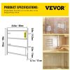 VEVOR Heated Towel Rack, 4 Bars Design, Polished Stainless Steel Electric Towel Warmer with Built-in Timer, Wall-Mounted for Bathroom, Plug-in/Hardwir