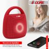 4" Portable Bluetooth Speaker Outdoor Wireless Mini 40W with Loud Stereo and Booming Bass, USB, FM, 10H Playtime, LED Party Lights, Water Resistant 5