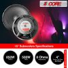 5 CORE 18 Inch Subwoofer Speaker 850W Peak High Power Handling 500W RMS 18" Replacement 8 Ohm Pro Audio DJ Sub Woofer - FR 18 190 MS