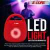 4" Portable Bluetooth Speaker Outdoor Wireless Mini 40W with Loud Stereo and Booming Bass, USB, FM, 10H Playtime, LED Party Lights, Water Resistant 5