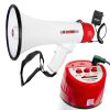 5 CORE 40W Megaphone Bullhorn Cheer Bull Horn Speaker Rechargeable Megafono 1000 Yard Range Siren Recording USB SD Card AUX Detachable Microphone for