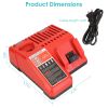 M12 M18 Rapid Fast Charger Fit for Milwaukee 10.8-18V Battery