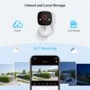 Jennov Mini 2K 3MP WiFi Smart Home Outdoor Security Camera Motion Detection Wireless 2 Way Audio Waterproof Color Night Vision Intelligent Alarm Wall