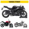 VEVOR Motorcycle Front Tire Chock, 3000 lbs Heavy Duty Wheel Stand, Black Upright Motorbike Front Chock for 14"-22" Wheels, High-Grade Steel Trailer S