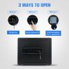1.2 Cub Safe Box, 3 opening methods Safe for Money Valuables, Black