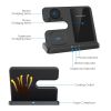 3 In 1 Fast Wireless Charger for Qi-enabled Phones Earphones Watches Wireless Charging Station