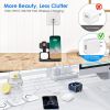 3 In 1 Fast Wireless Charger for Qi-enabled Phones Earphones Watches Wireless Charging Station