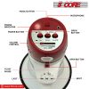 5 CORE 40W Megaphone Bullhorn Cheer Bull Horn Speaker Rechargeable Megafono 1000 Yard Range Siren Recording USB SD Card AUX Detachable Microphone for
