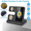 3 In 1 Fast Wireless Charger for Qi-enabled Phones Earphones Watches Wireless Charging Station