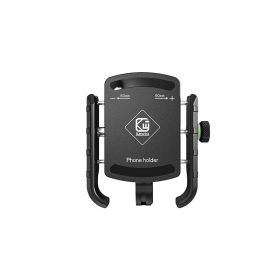 Motorcycle And Bicycle Handlebar Cell Phone Holder (Color: Black)
