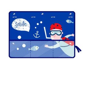 New Car Sunshade With Net Bag Multifunctional Storage Sunscreen Storage Bag Cartoon Car Sucker Curtain (Option: Diving-Sunshade)