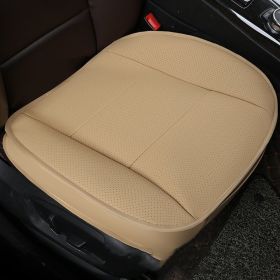 Ultra-Luxury Car Seat Protection Single Seat Without Backrest PU (Color: Beige)