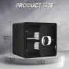 1.5 Cub Safe Box, 3 opening methods Safe for Money Valuables, Black