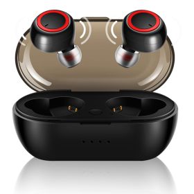 5 CORE Wireless Earbuds, Bluetooth 5.0 Noise Cancelling Headphones w/Charging Case- 132Hrs Play Time, Built-in Microphone IPX8 Waterproof for Sports W (Color: Black)