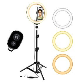 10" LED TIK Tok Ring Light with Tripod Stand Phone Holder Ringlight Stand for Makeup Tiktok Live Zoom Halo Light 5 Core RL10 (size: 8 Inch)