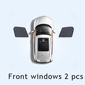Glass Front Sunshade Privacy Car Curtain (Option: Front windows 2pcs)