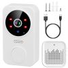 WiFi Security Doorbell Camera with Volume Adjustable Wireless Chime 1080P Camera Night Vision 2-Way Audio Free Cloud Storage
