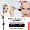 10" LED TIK Tok Ring Light with Tripod Stand Phone Holder Ringlight Stand for Makeup Tiktok Live Zoom Halo Light 5 Core RL10