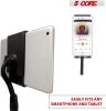 5 Core Microphone Stand + Phone Holder Floor Boom Mic Stand Gooseneck + Tablet Holder Collapsible Adjustable Tripod Mic Stand w Two Mic Clips + Carry