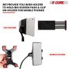 5 Core Microphone Stand + Phone Holder Floor Boom Mic Stand Gooseneck + Tablet Holder Collapsible Adjustable Tripod Mic Stand w Two Mic Clips + Carry