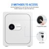2 Cub Safe Box, 3 opening methods Safe for Money Valuables, White