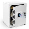 2 Cub Safe Box, 3 opening methods Safe for Money Valuables, White