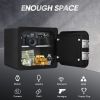 1.5 Cub Safe Box, 3 opening methods Safe for Money Valuables, Black