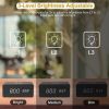 Voice Control Brightness Adjustment Digital Alarm Clock Qi-Wireless Charger Time Temperature Calendar Display Clock