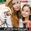 10" LED TIK Tok Ring Light with Tripod Stand Phone Holder Ringlight Stand for Makeup Tiktok Live Zoom Halo Light 5 Core RL10
