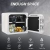 1.5 Cub Safe Box, 3 opening methods Safe for Money Valuables, White