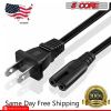 5 Core 6ft & 12ft 2 Prong Non-Polarized AC Wall Power Cable 2 Slot Cord for HP Dell Samsung Sony Asus Acer Toshiba Laptop Charger LED LCD Monitor Repl